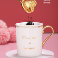 大英博物馆 爱是永恒系列骨瓷杯 9.1x8.1x11cm 茶漏礼盒套装 创意生日礼物