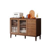 YESWOOD 源氏木语 Prague/布拉格系列 H84Q08 双门三抽餐边柜 胡桃色