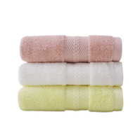 Purcotton 全棉时代 轻时光系列 毛巾套装 3条装 32*70cm 90g 粉+白+黄绿