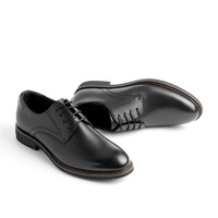 SENDA 森达 英伦时尚青年通勤商务正装男皮鞋ZWJL3AM1黑色39