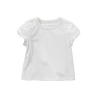 DAVE&BELLA 戴维贝拉 DB10774 女童短袖T恤 白色 66cm