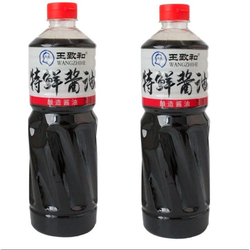 WANGZHIHE 王致和 特鲜酱油1L*2瓶  酱油醋组合装