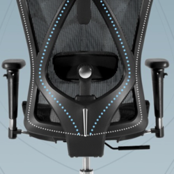 SIHOO 西昊 M57B 人体工学电脑椅 黑色 脚踏款