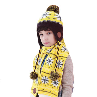 kocotree kk树 KQ131212 儿童帽子围巾2件套 姜黄色