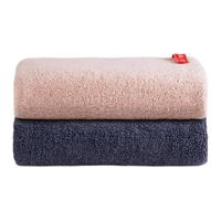 SANLI 三利 毛巾套装 2条装 34*74cm 100g 烟粉色+淡墨色