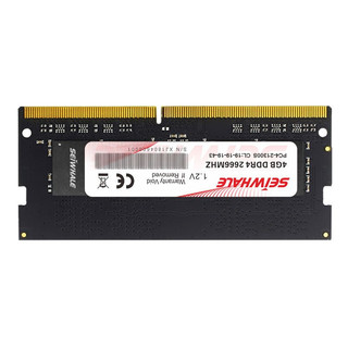 SEIWHALE 枭鲸 DDR4 2666MHz 笔记本内存 普条 黑色 4GB