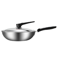 MAXCOOK 美厨 星厨系列 MCC7881 炒锅(32cm、不粘、无涂层、304不锈钢)