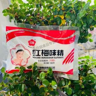 红梅味精小袋装味素100克调味品提鲜炒菜家用味精 100克*1袋 红梅味精