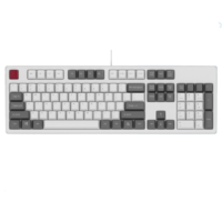 AJAZZ 黑爵 AK535PRO 白光版 104键 有线机械键盘 白灰色 Cherry黑轴 单光