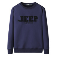 JEEP SPIRIT 男女款圆领卫衣 J1155 蓝色 XL