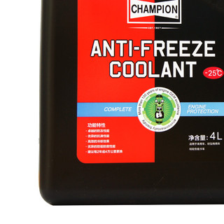 Champion 冠军 汽车防冻液 蓝绿色 -25℃ 4L