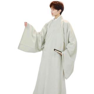 liuyanxiling流烟昔泠男士交领长衫l6asxyl32灰豆绿xl