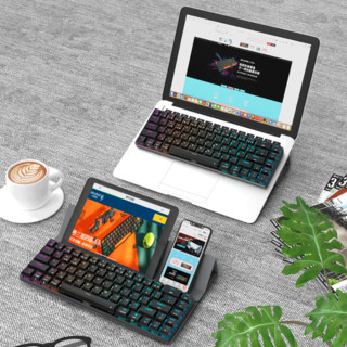 SKYLOONG NT68 MAC版 68键 蓝牙双模机械键盘 黑色 佳达隆矮红轴 RGB