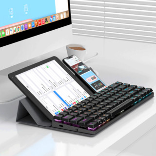SKYLOONG NT68 MAC版 68键 蓝牙双模机械键盘 黑色 佳达隆矮红轴 RGB
