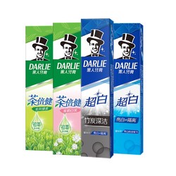 DARLIE 好来 原黑人)牙膏190g*4支  超白茶家庭家用套装 洁齿清新亮齿