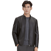 LILANZ 利郎 男士皮夹克 G1QZP0101Y 黑色 185/100A