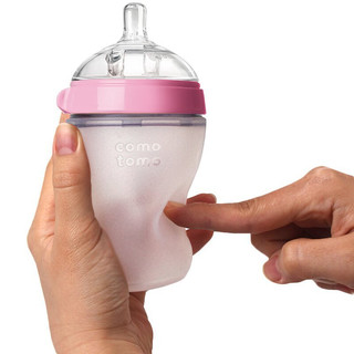 comotomo 硅胶奶瓶套装 2只装 150ml 粉色 0-3月