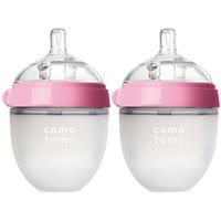 comotomo 硅胶奶瓶套装 2只装 150ml 粉色 0-3月