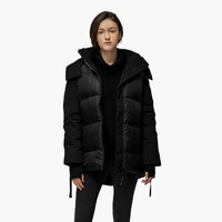 CANADA GOOSE 女士连帽拉链开衫中长款羽绒服