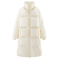 PEACEBIRD WOMEN 太平鸟女装 女士中长款羽绒服 A7ACB431071 米白 L
