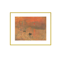 买买艺术 克劳德·莫奈《日出》40x30cm 1872 艺术微喷 金色铝合金框