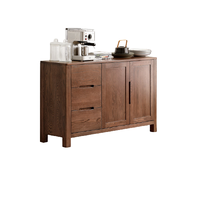 YESWOOD 源氏木语 鹿特丹系列 H28Q04/Y2977 简约三门餐边柜 胡桃色 1.5m 全木门款