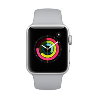 Apple 苹果 Watch Series 3 智能手表 42mm GPS版 银色铝金属表壳 云雾灰色运动型表带 (GPS、心率、运动)