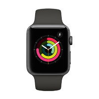 Apple 苹果 Watch Series 3 智能手表 42mm GPS版 深空灰色铝金属表壳 灰色运动型表带 (GPS、心率、运动)