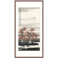 ZEN'S BAMBOO 橙舍 黄树问《木棉花放一江春》60x120cm 宣纸 雅致红褐实木框