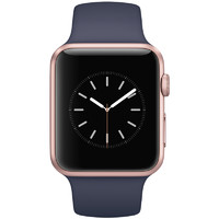 Apple 苹果 Watch Sport Series 1 智能手表 42m 玫瑰金色铝金属表壳  午夜蓝色运动型表带 (GPS、心率、运动)