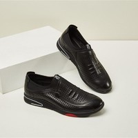 红蜻蜓 布洛克皮鞋男英伦韩版潮流增高正装商务透气休闲鞋L060416