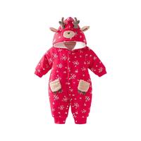 aqpa 新年乐系列 C051315 婴儿连体衣 红色圣诞小鹿 90cm