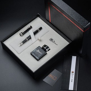 Pimio 毕加索 钢笔 Ps-5505 纯黑银夹 F尖 礼盒装