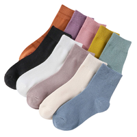 Miiow 猫人 女士中筒袜套装 10双装(黑色+白色+咖色+米白+蓝色+橙色+紫粉+粉色+黄色+蓝绿)