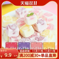 日本零食卡巴也Kabaya苹果水蜜桃草莓夹心软糖果汁棉花糖QQ糖58g
