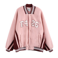 F426 男女款羊羔毛外套 BDWT21AW-2696 粉色 S