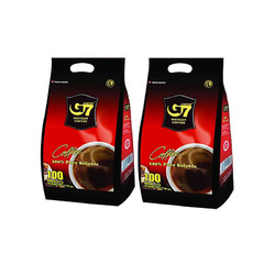 G7 COFFEE 中原咖啡 越南中原G7速溶黑咖啡粉美式无蔗糖苦咖啡提神200克*2袋