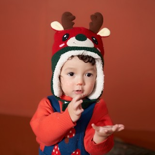 kocotree kk树 KQ21757 儿童针织帽 圣诞麋鹿 S