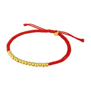 LUKFOOK JEWELLERY 六福珠宝 B01TBGB0025 圆珠足金红绳 16cm 1.9g