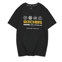 SKECHERS 斯凯奇 L321M078 男士印花短袖T恤