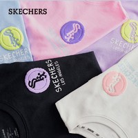 SKECHERS 斯凯奇 L221W262 女士针织短袖T恤