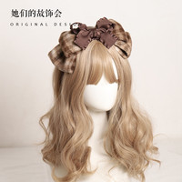 她们的故饰会 Lolita洛丽塔 女士蝴蝶结发卡 港风