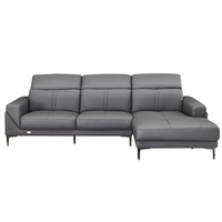 QuanU 全友 102582C-1 轻奢真皮沙发 3+转反 深灰色