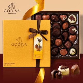 GODIVA 歌帝梵 黑白混合夹心巧克力金装 24枚