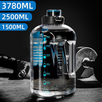 波特的乔伊 BOTTLED JOY吨吨桶网红水杯大容量 超大水杯男女运动大容量成人健身水杯旅行水杯大号便携水瓶 透明1500ml(不能装热水)