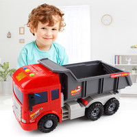 爱婴乐 儿童工程车玩具大号吊车挖掘机挖土机警车消防车惯性故事机玩具