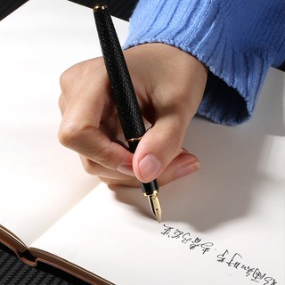 日本原装进口Platinum白金钢笔 PS-10000 羊皮美巧14K金尖万年笔钢笔/墨水笔 黑色 0.5mm M尖（中字