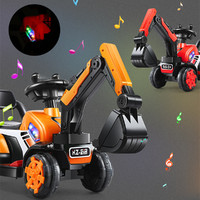LDCX 灵动创想 儿童电动挖掘机加厚可坐可骑挖土机玩具车大号四轮音乐工程车