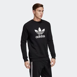 adidas 阿迪达斯 官网三叶草男装运动卫衣CW1235 黑色 M(参考身高:179~185CM)