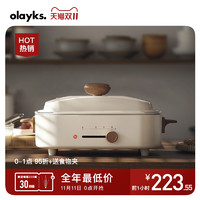 olayks 欧莱克 出口原款多功能料理锅网红一体锅家用烤肉煎煮炸炒焖电火锅